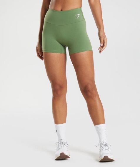 Szorty Gymshark Treningowe Tight Damskie Zielone | PL 245ZWP